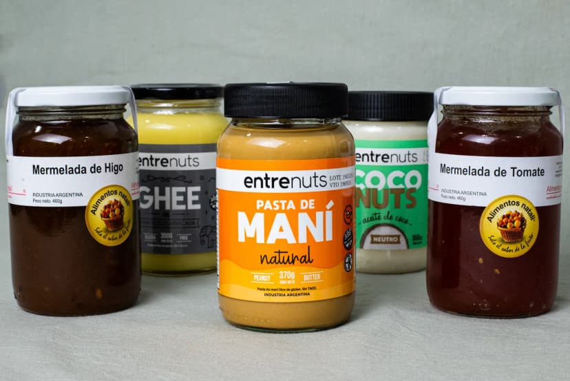 Imagen de untables como pasta de maní, miel y mermeladas artesanales - Reyna Frutas Distribuidora